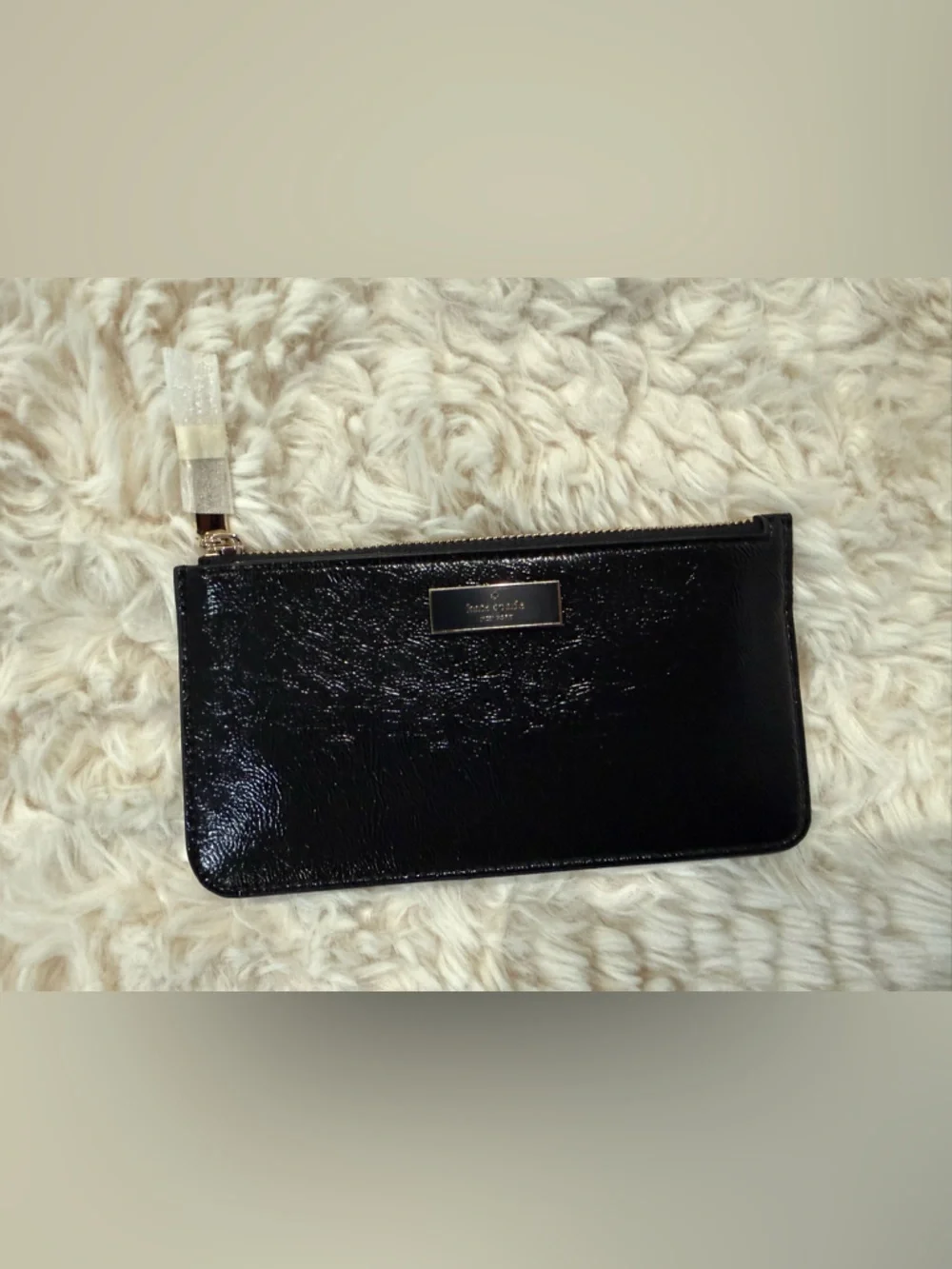 kate spade Black Patent Leather Wristlet Clutch